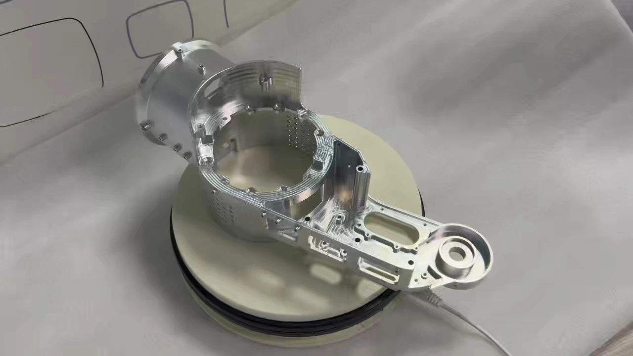 Custom 5-Axis CNC Machined Aluminum Robot Arm Body Structural Component, Lightweight Humanoid Robot Frame Part 1