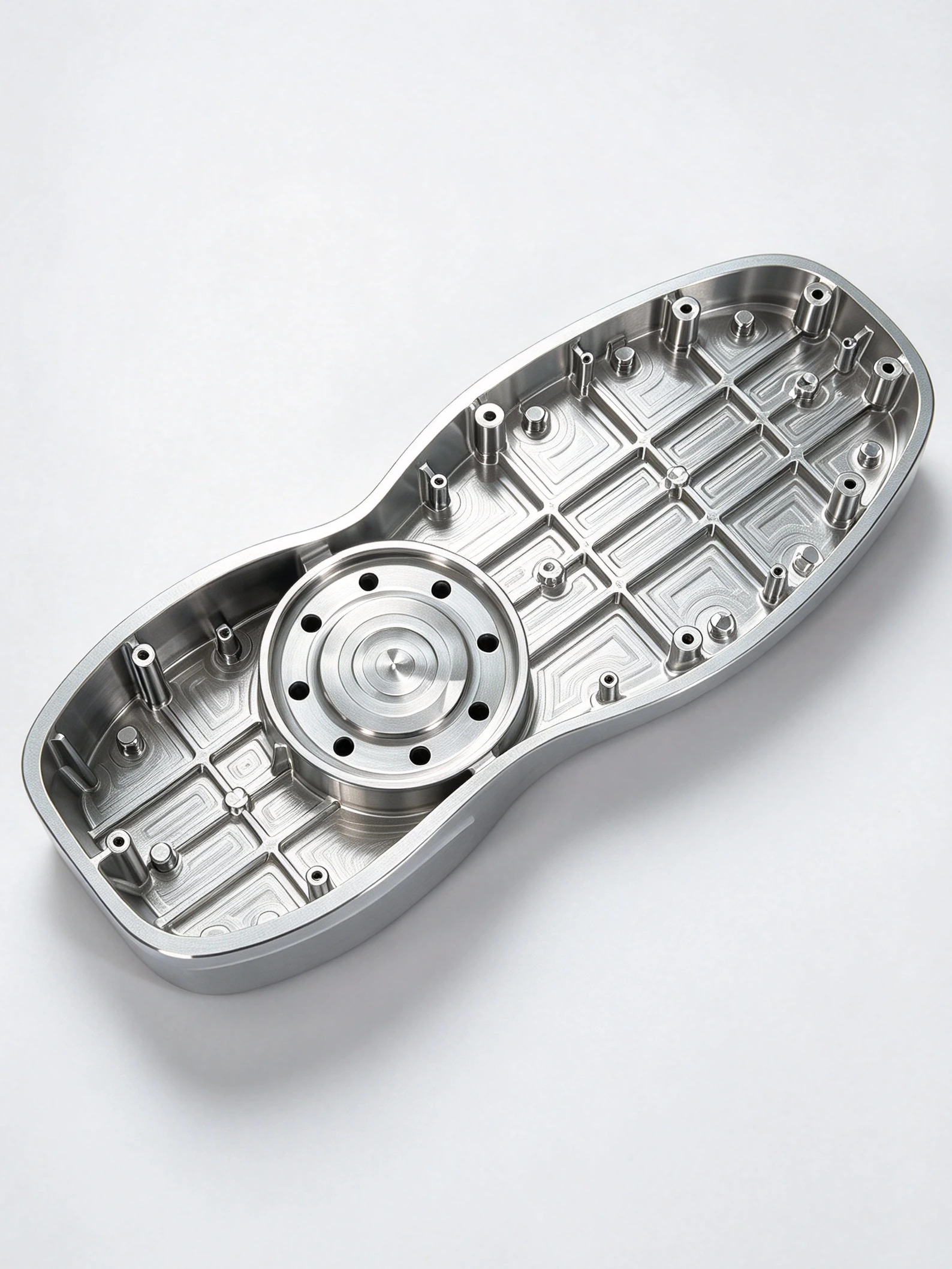 Custom 5-Axis CNC Machined Aluminum Robot Foot Plate, Humanoid Robot Foot Structure Component 1