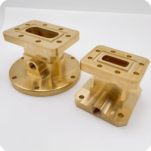 CNC Machined Brass Transition Body Waveguide Industry